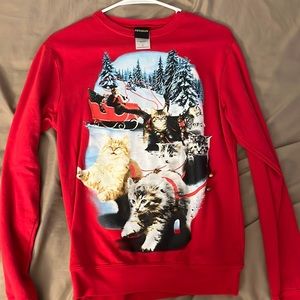 Cat Christmas shirt with bells